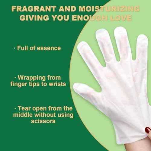 SULADEC Moisturizing Hand Mask with Shea Butter and Goat Milk, Hydrating Hand Masks for Dry Cracked Hands, Dry Skin Moisturizer for Soft and Smooth Touch Hands - Men Women - 5 Pairs