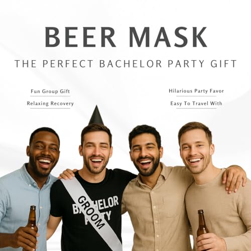 Skincare for Men: Sheet Mask: Beer Lover¡¯s Gift for Men, Bachelor Party, Groomsmen, Boyfriend, Dad, White Elephant, and Stocking Stuffers