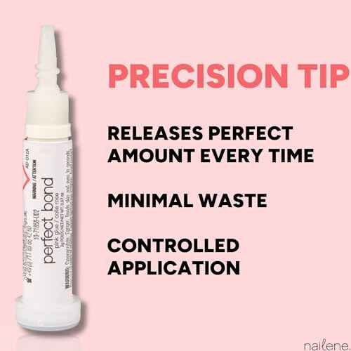 Nailene Perfect Bond Nail Glue, Super Strong, Durable, Easy to Apply Acrylic Nails, Press On Nails, Repairs Natural Nails, Quick Drying Nail Adhesive, Lasts 7 Days, Pink Tint, 2 g/0.07 oz, 2 Pack