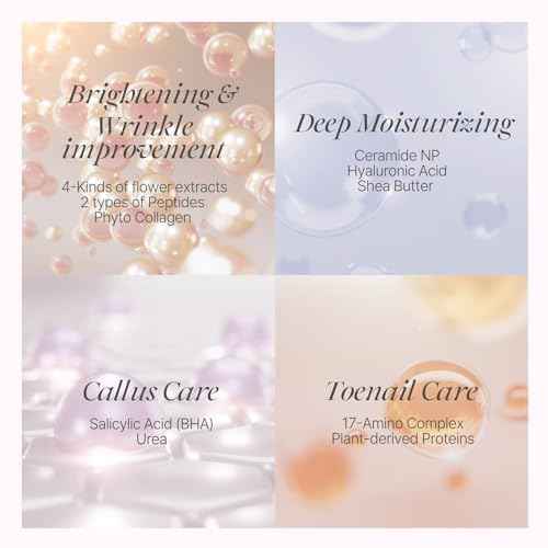 PETITFEE Rose Petal Satin Foot Mask (5pairs) - Intensive Nourishing Socks, Rose Scented Foot Repair Masks with Peptide, Collagen, Shea Butter, Urea for Silky Smooth Feet, Foot Treatment, Body Mask