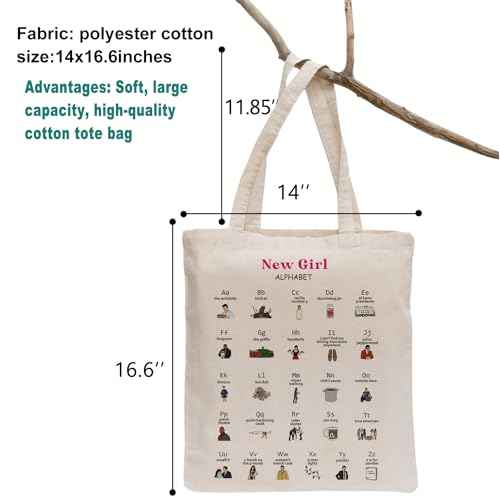 New Girl TV Show Inspired Gift, Girl Fans Gift Tote Bag Merchandise, Funny Shoulder bag Gifts for Sister Friends Shoulder Bag