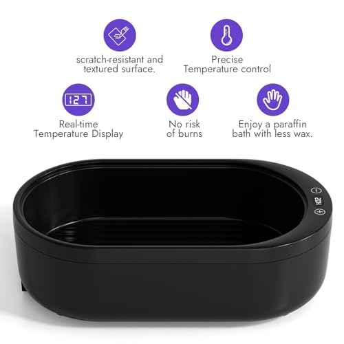 Small Paraffin Wax Machine for Hands - Small Size Hand Wax Paraffin Machine 2000ml With 3 packs of Paraffin Wax Kit Digital Display Screen for Paraffin Bath