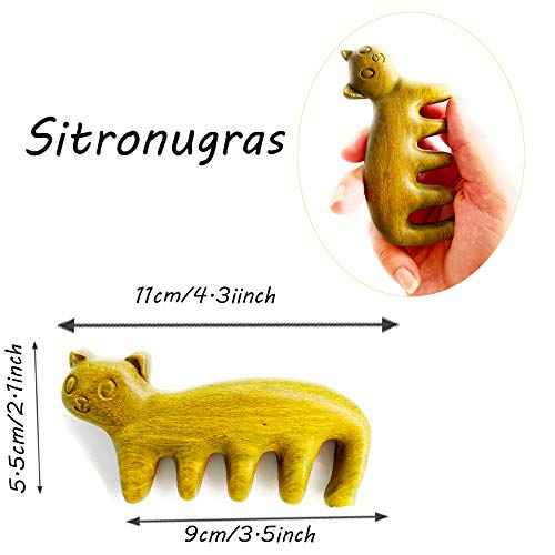 Natural Wood Wide Tooth Hair Comb Head Scalp Massage No Static Green Sandalwood Hair Pick Wooden Comb for Men and Women