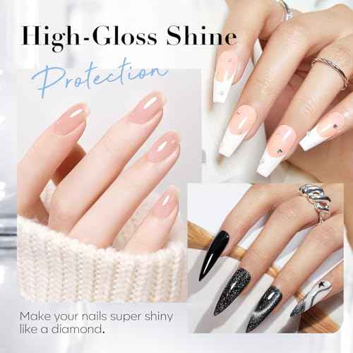 AZUREBEAUTY Natural Top Coat Nail Polish ? Clear, Quick Dry, Long Lasting, Glossy Shine, Air Dry Formula, Smooth Finish, Nail Lacquer for Manicure & Nail Art, Salon-Quality