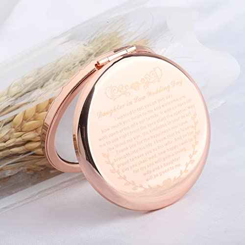 UJIMS Daughter in Law On Your Wedding Day Compact Mirror Marriage Gift for Bride Wedding Gift from Mother in Law (DaughterinLawWeddingMirror)