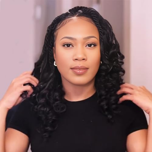 ToyoTress Boho Island Twist Crochet Hair - 14 Inch 8 Packs Natural Black Boho Havana Twist Crochet Braids Synthetic Braiding Hair (14 Inch,1B-8P)