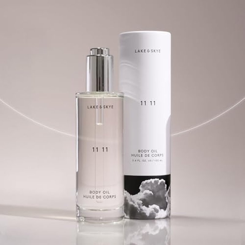 Lake & Skye 11 11 Body Oil, 3.4 fl oz (100 ml), Hydrating with Vitamin E & Almond Oil - Sheer & Uplifting Scent