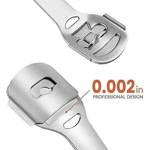 Codream Pedicure Callus Shaver Foot File Care Hard Skin Remover Callus Shaver Sets with Case, Foot File Heads & 10 Replacement Blade