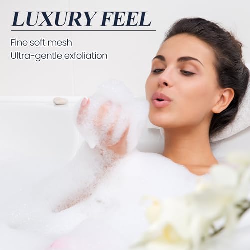 Hushee Soap Bag Bubble Mesh Bags Exfoliating Soap Pouch with Drawstring for Foaming Drying Easy Bubble Store