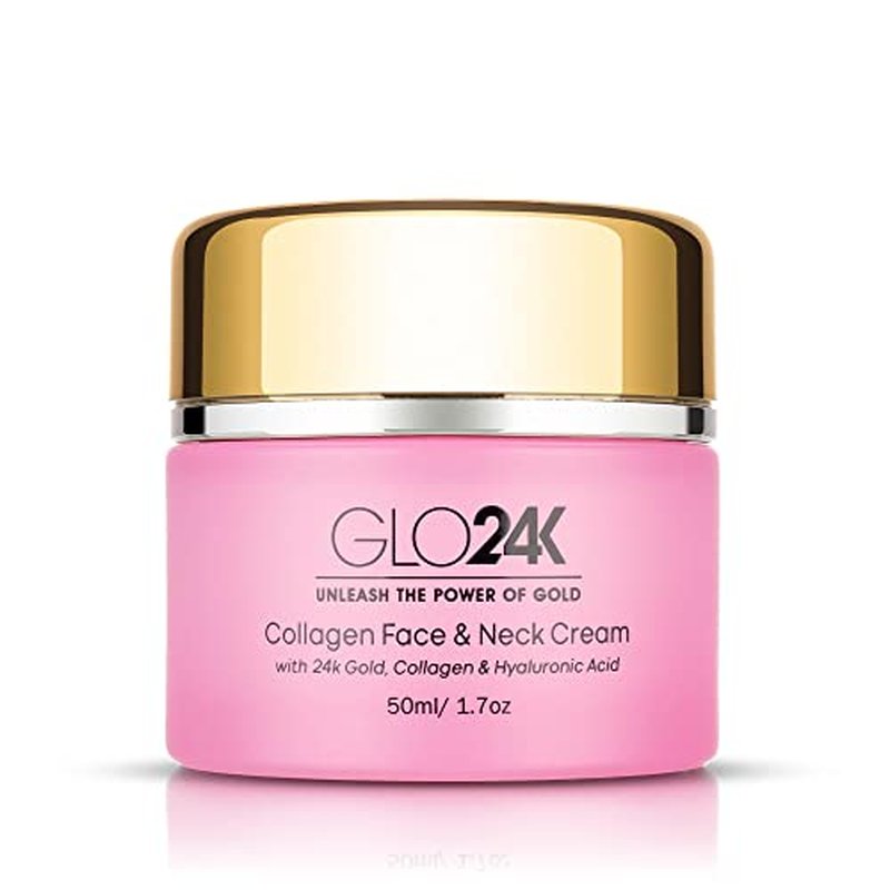 GLO24K Cream with 24k Gold, Retinol, Vitamins, and Hyaluronic Acid. Optimally Hydrate your Skin while you sleep. (Cherry (Collagen Cream))