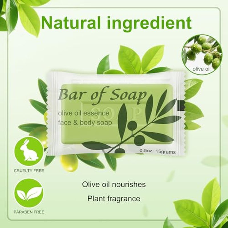 Bulk Bar Soap Travel Olive Oil Soap Bars Bulk 0.5 oz,Guest Soaps Small for Bathroom,Hotel Soap Bars for Hotel Hospitality Homeless(pack of 300, olive oil)