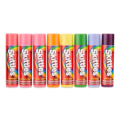 Taste Beauty Skittle Lip Balms 8 ct Christmas Stocking Stuffer Pack (8)