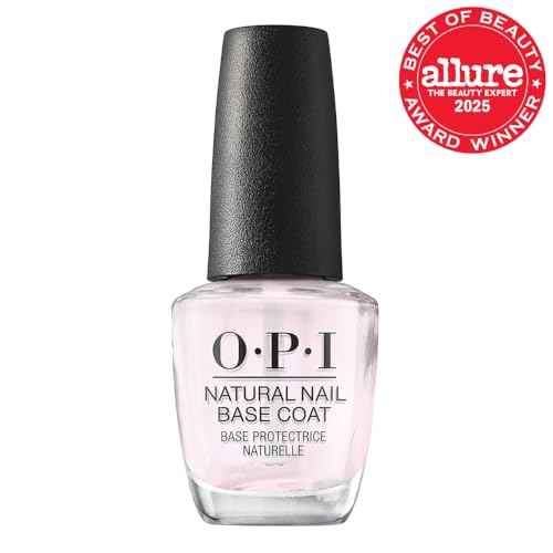 OPI Nail Lacquer Base Coat | Clear Nail Polish Base Coat |Chip Resistant, Protects Nails, Prevents Discoloration