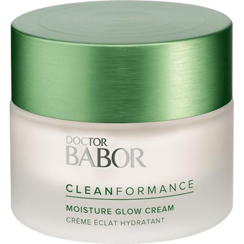 Babor Cleanformance Moisture Glow Cream - Daily Hydrating Facial Cream with Light-Reflecting Pigments | 0.5 oz