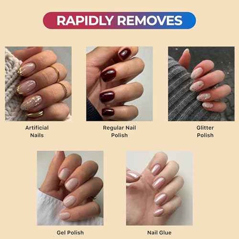 100% Pure Acetone Nail Polish Remover | Professional Quality | Easy To Use | Rapidly Removes Natural, Gel, Acrylic, and Glitter Nails | 8 Fl oz