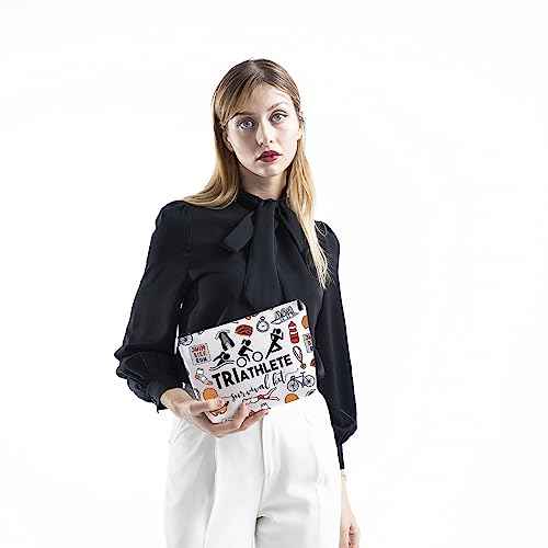 Triathlon Gift Triathlete Survival Kit Gift For Female Male Triathlete Themed Zipper Bag Gift (TRIATHLETE)