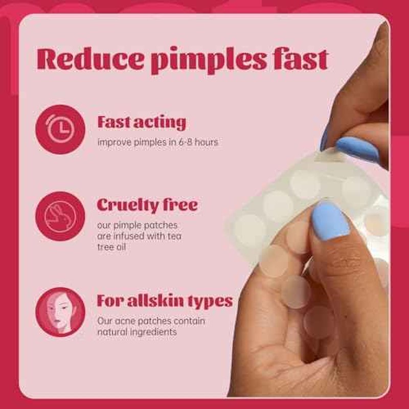 194pc Pimple Patches (192+2 Patches),3 Size with 2 Nose Hydrocolloid Acne Patches with Tea Tree Oil