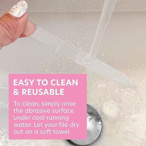 Bona Fide Beauty Czech Glass Nail Files for Natural Nails (Clear) - 1Pc Crystal Nail Filer, Nano Glass File with Case Handcrafted in The Czech Republic