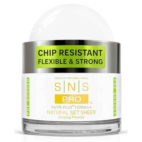 SNS Nail Dip Powder, Natural Set Sheer (Natural/Nudes, Sheer) - Long-Lasting Acrylic Nail Color & Polish Lasts up to 14 days - Low-Odor & No UV Lamp Needed - 2 Oz