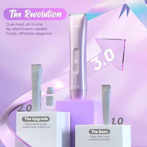 Electric Razors for Women - 2-in-1 Body & Facial Hair Trimmer, Wet & Dry Use Cordless Shaver for Legs, Underarms, Bikini Line, Ceramic Blade for Sensitive Skin - Teen Girl Gifts Trendy Stuff (Pink)