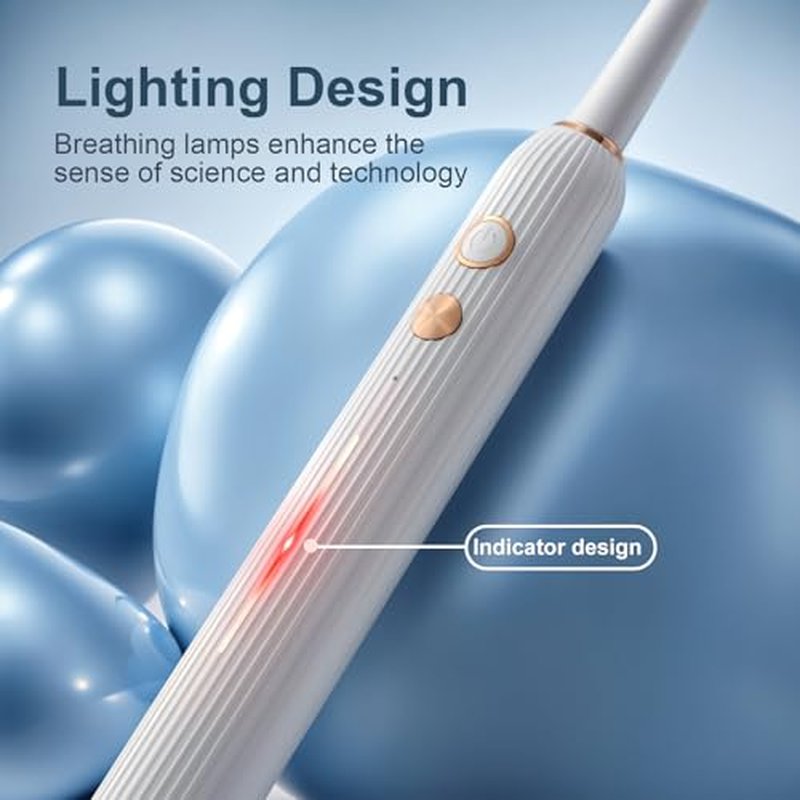 Electric Toothbrush Set with Drying & Sanitizing Holder, 8 Replacement Brush Heads, Transparent Rinse Cup, Smart Timer, USB Rechargeable for Adults