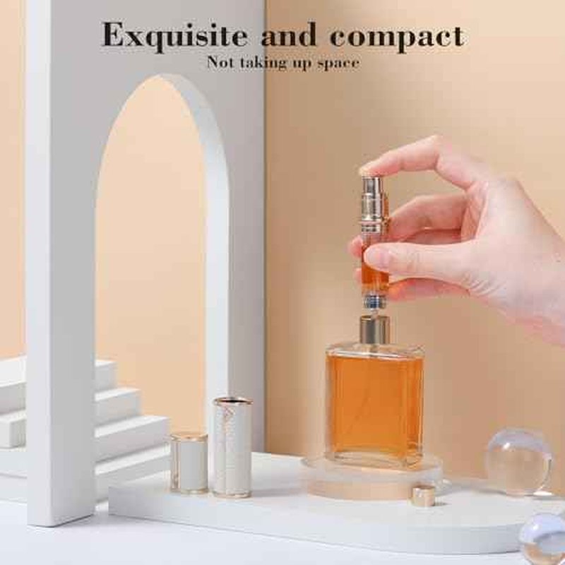 Travel Refillable Perfume Bottle, Leak-proof 5ml Atomizer, Portable Luxurious Pocket Perfume Dispenser Pump Transfer Tool for Women Men Travel Accessories.