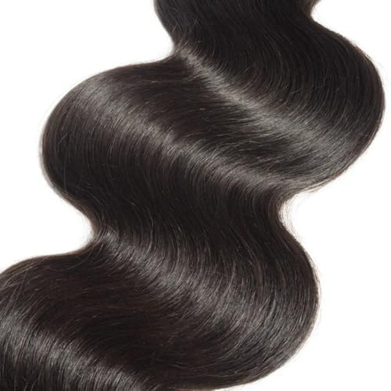 Body Wave Human Hair Bundles - Brazilian 2 Bundles for Black Women, 20 22 Inch, 10A Grade 100% Unprocessed Extensions, Natural Black