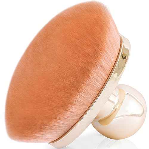 Extra Large Body Makeup Brush for Self Tanner ? 115mm Wide Oval Kabuki Body Brush for Bronzer Blend & Blur, Vegan Fiber Self Tanning Brush for Legs & Body with Drawstring Bag by Yoseng