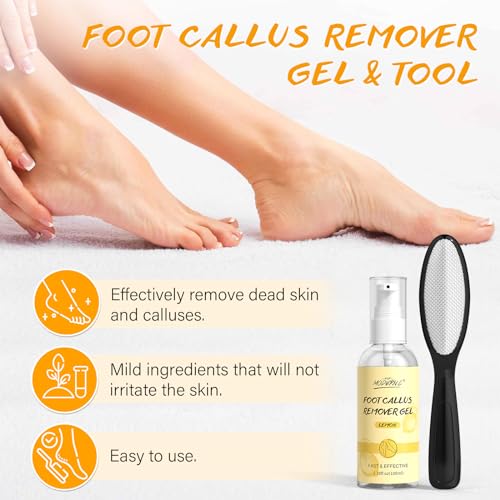 Pedicure Kit For Feet 5pcs Foot Spa Set For Christmas Birthday Valentine's Mother's Day Women Wife Girlfriend Gift Rose Lavender Foot Soak Salt Foot Callus Remover Gel Foot Rasp Foot Cream Foot Care
