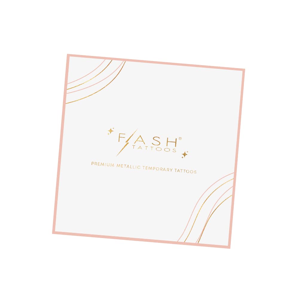 Flash Tattoos SUN RAYS Gold Glitter Freckles Face Tats - 10 Premium Waterproof Metallic Ethereal Makeup Beauty Patches with Celestial Sunbeams - Festival Makeup, Concerts, Parties, Game Day, Pool