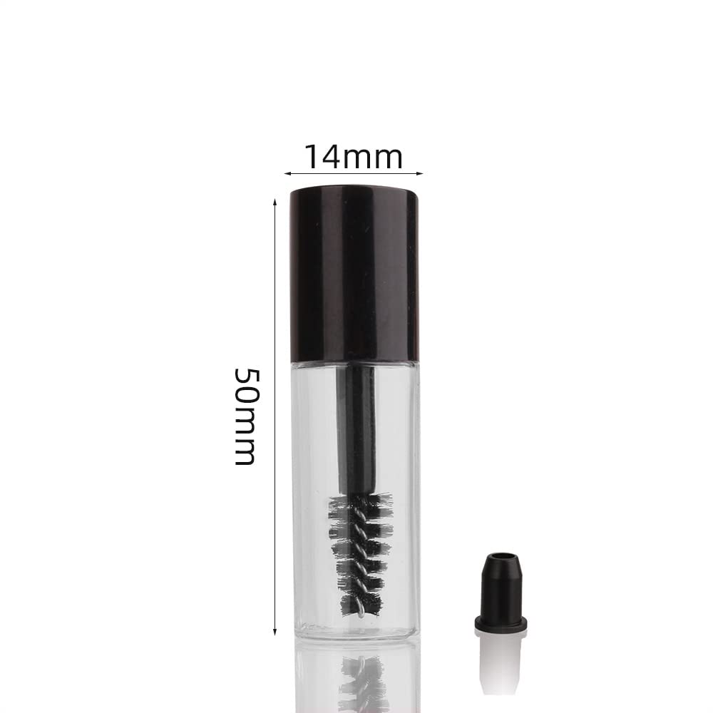 COSIDEA 71 PCS Empty Mini 3ml mascara tubes and wand for castor oil, Small Sample Size Eyelash Growth packing Tube container (71)