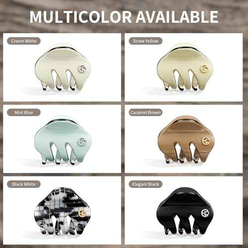 EVITA PERONI Small Hair Clips, Mini Hair Clip for Hair, Little Tiny Claw Clips for Women Girls, Caramel Brown