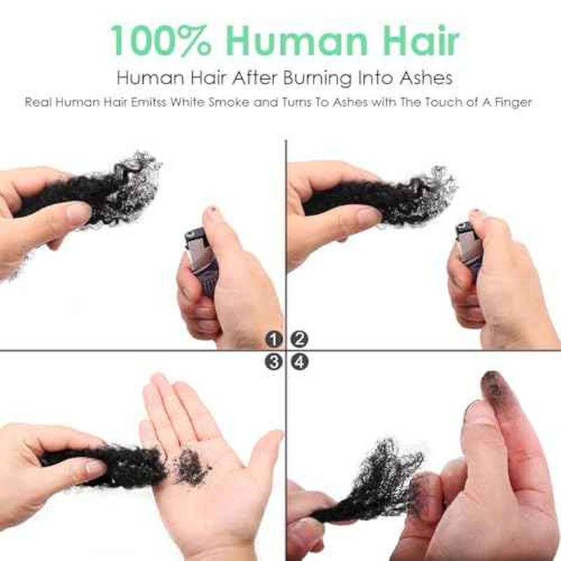 Afro Kinky Curly Human Hair Bulk for Permanent Micro Locs/Twists/Braids/Repair Locs Afro Kinkys Curly Bulk Human Hair14 inch 27# 50 Gram 1 Pack