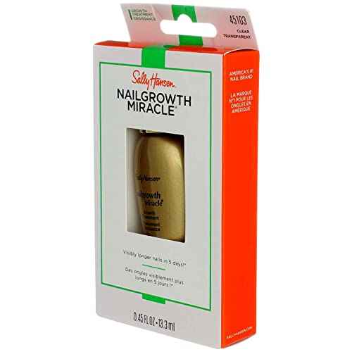 Sally Hansen Nail Growth Miracle Growth Treatment Clear 0.45 Ounce (13.3ml) (2 Pack)