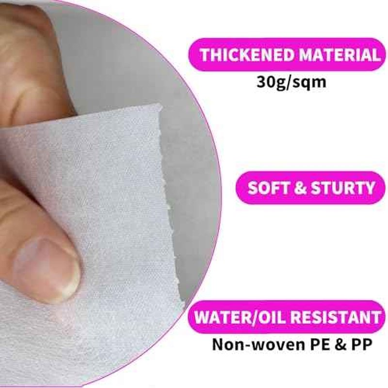Disposable Massage Table Sheets 6 Rolls 30 g/m2 Waterproof Thick Non Woven Bed Sheets ,71 x 31.5 inches, 50 Sheets per Roll with Face Hole for Beauty Salon Hotels (6)