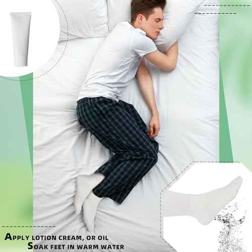 4 Pairs Cotton Soft Eczema Socks White Hydrating Moisturizing Therapy Cotton Socks Eczema Relief for Adult Wet Wrap Non Itch Soft Feet Treatment