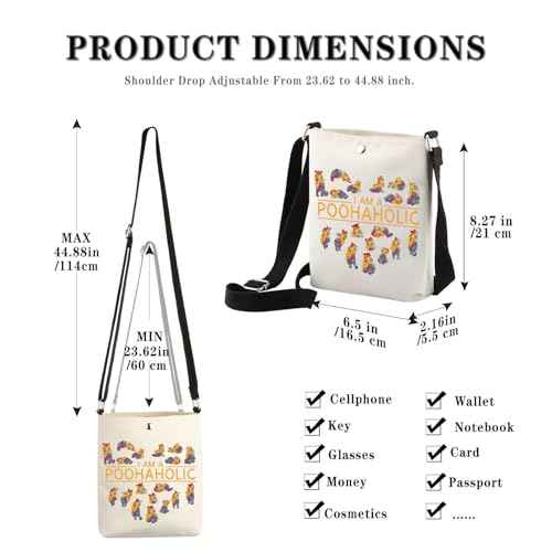 Bear Gift Cartoon Character Fans Gift Bear Accessories I Am A Poohaholic Travel Bag (Poohaholic CB)