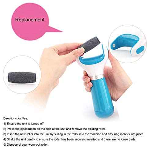 12 Pack Replacement Rollers for Amope Pedi Refills Electronic Perfect Foot File-(6 Extra Coarse& 6 Regular Coarse)