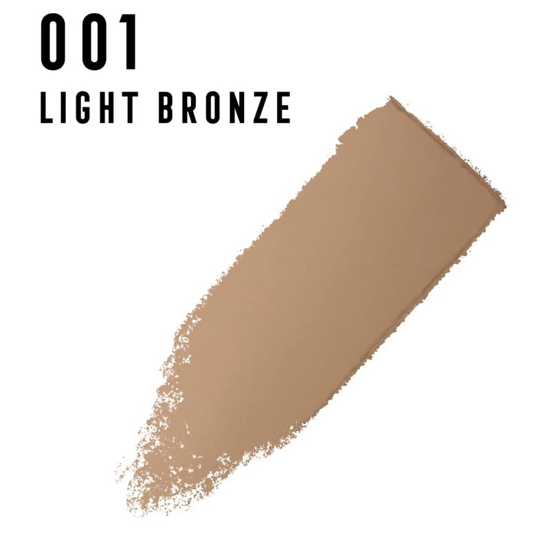 Max Factor Facefinity Matte Bronzer - Lightweight, Long-Lasting Formula | 001 Light Bronze