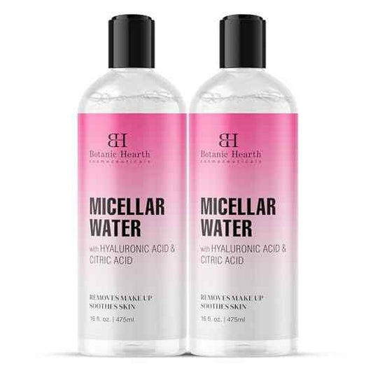 Botanic Hearth Micellar Water | Gently Cleanses, Makeup Remover With Dual|Phase Formula, Pack Of 2 (16 Fl Oz Each) | Suitable For All Skin Types