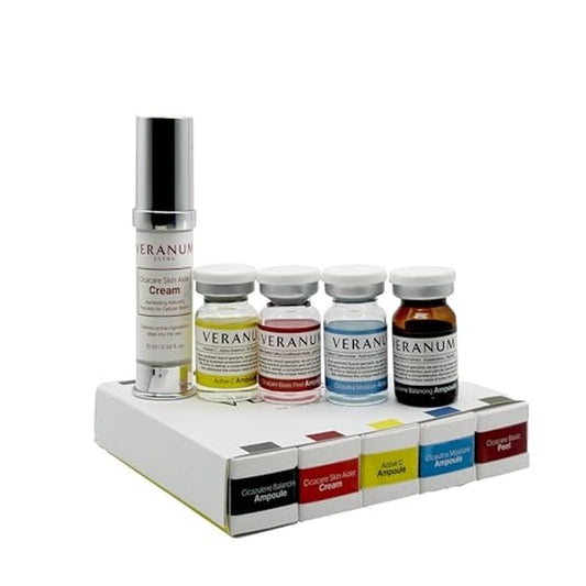 7-Day Glow Trial Kit ? 5-Piece Ampoule + Aider Cream System | MicroFusion 2X Absorption | Vitamin C + Collagen + Centella EV | K-Beauty Discovery Set for Hydration & Radiance (5 Mini Sizes)