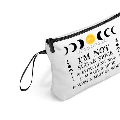 Spiritual Unusual Birthday Gift for Women Teenager Girl Small Cosmetic Makeup Bag for Purse Witch Stuff