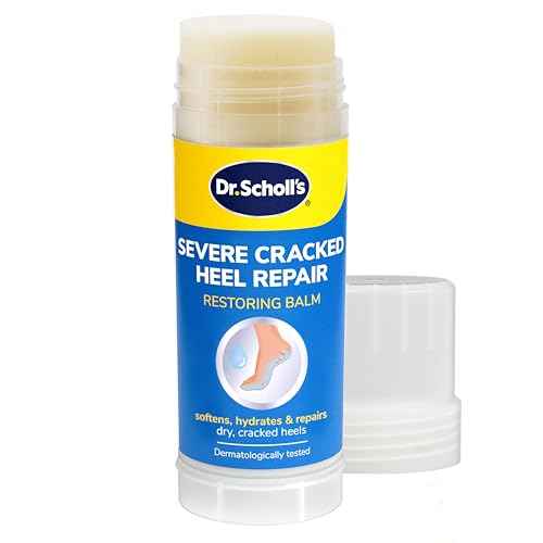 Dr. Scholl's Severe Cracked Heel Repair Restoring Balm 2.5oz, with 25% Urea for Dry, Cracked Feet, Heals and Moisturizes for Healthy Feet