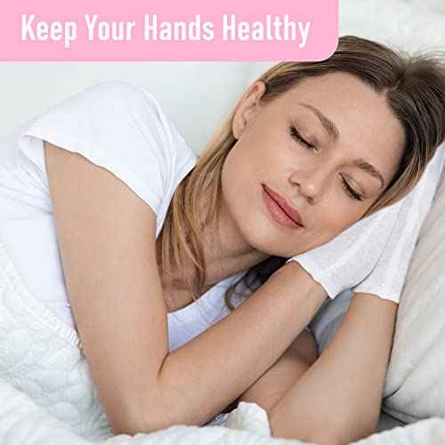 COOLJOB 100% Cotton Gloves, 6 Pairs White Cotton Gloves for Dry Hands Moisturizing & Eczema, Overnight Lotion, Sleep & Spa Treatment for Women & Men, Breathable Work Glove Liners, Medium Size