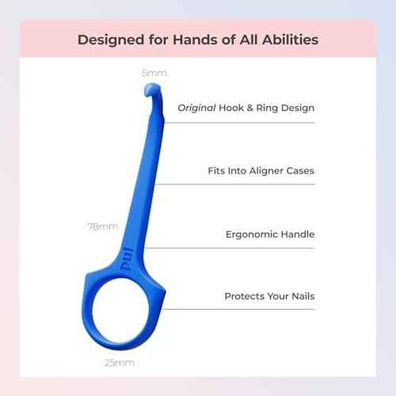 PUL Pack of 2 Reusable Clear Aligner Removal Tool ? Compatible with Invisalign, Removable Braces, Retainers & Trays ? Easy-to-Use Device Remover, Dental & Oral Hygiene Care Product ? Purple