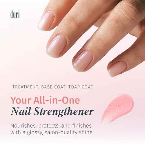 duri Rejuvacote 1 Original Maximum Strength Nail Growth System Base, Top Coat - Nails Hardening, Repair, Chipping, Strengthen, Breaking and Brittle Treatment, by Duri cosmetics (Pack of 1)
