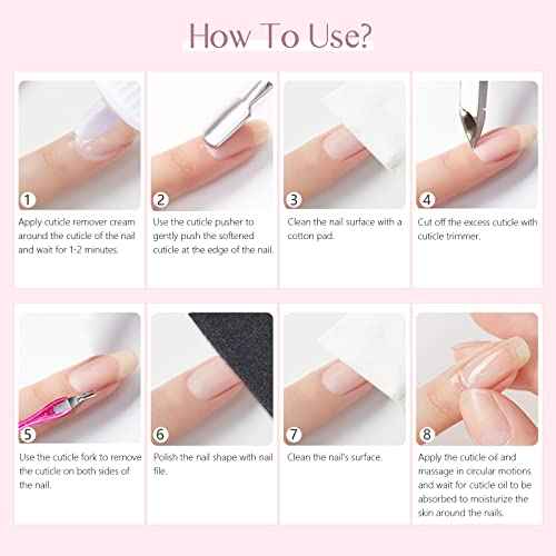 SAVILAND Cuticle Remover and Cuticle Oil Kit ? Nail Care Kit with Cuticle Remover Liquid & 1.01 oz Cuticle Oil Cuticle Trimmer for Cuticle Softener & Moisturize Manicure Kit for Home Use