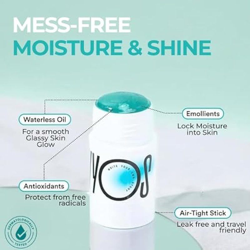 WYOS All Over Oil Stick 3 Pack, Face Body Oil Dew Hydration Shine Glow, Moisturizing Non-Greasy Formula, Travel Friendly, Leak Free, Highlighter Balm, Hair Stick, Vegan, Sulfate Free, Paraben Free