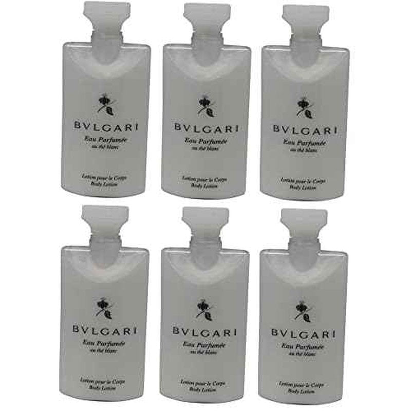 Bvlgari White Tea au the blanc Body Lotion Lot of 6 ea 2.5oz Bottles.