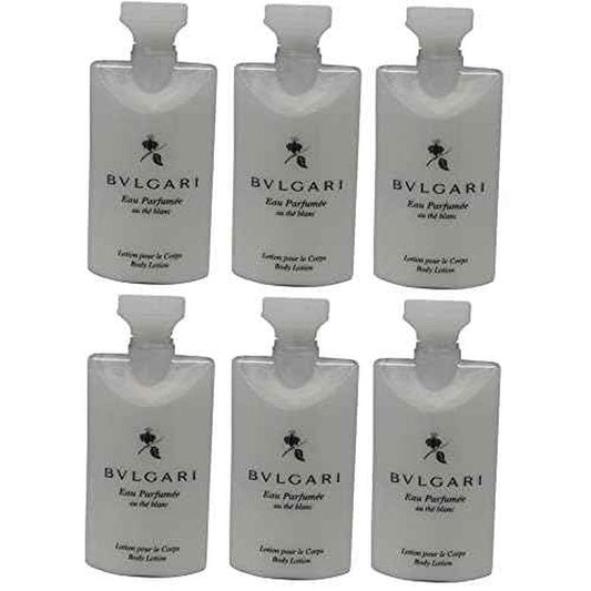 Bvlgari White Tea au the blanc Body Lotion Lot of 6 ea 2.5oz Bottles.